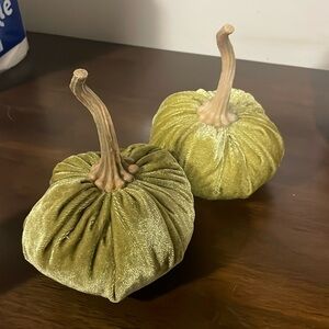 Green Velvet Pumpkins
